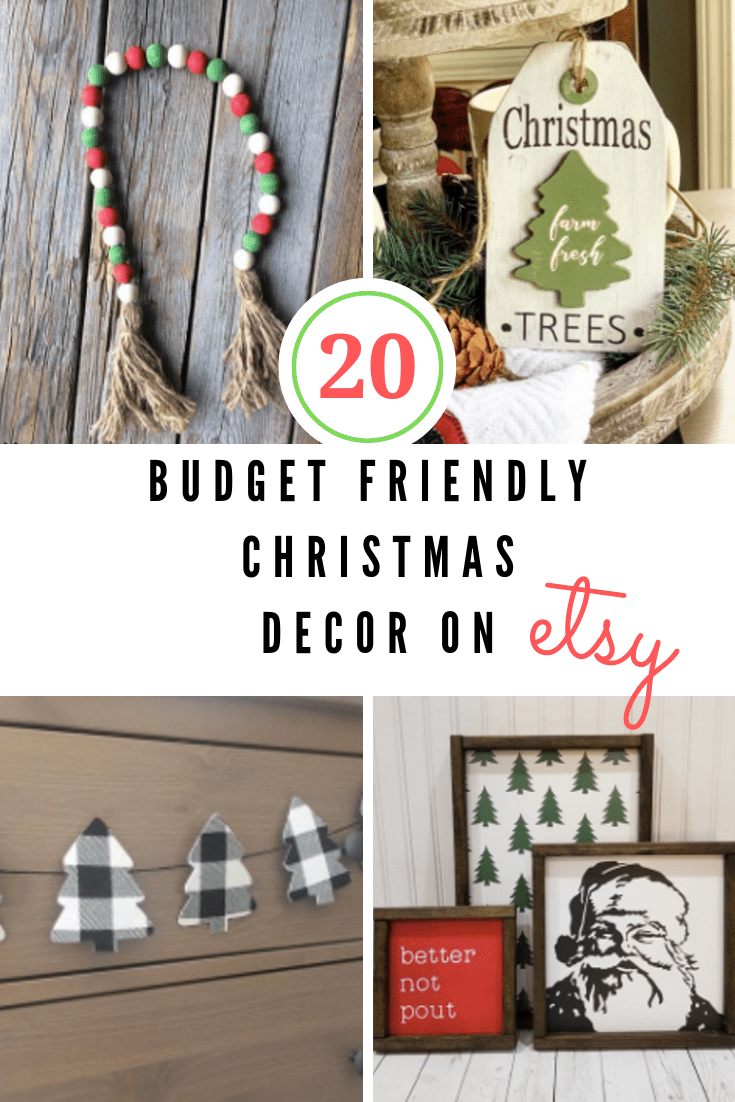 budget friendly christmas decor on etsy