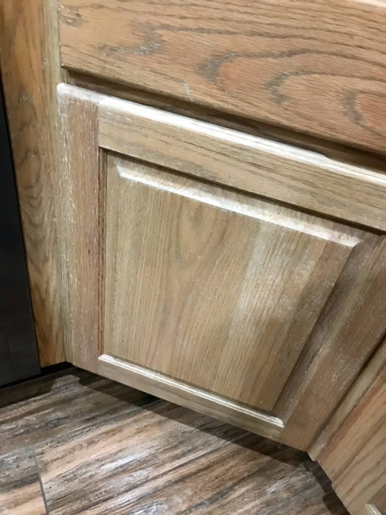 Dried out cabinet before FEED-N-WAX