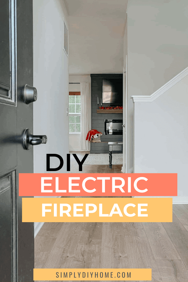 DIY Shiplap Electric Fireplace
