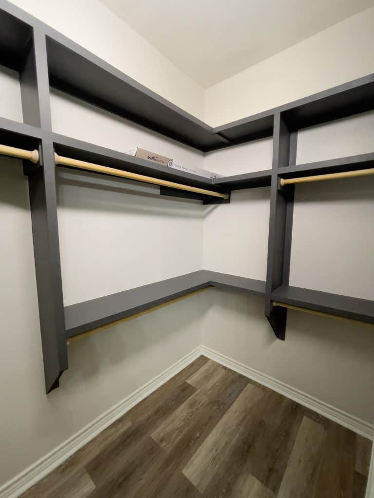 Finished closet.