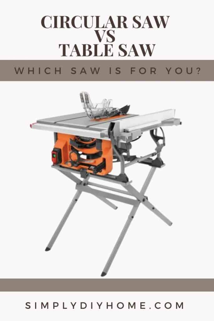 Circular Saw vs Table Saw