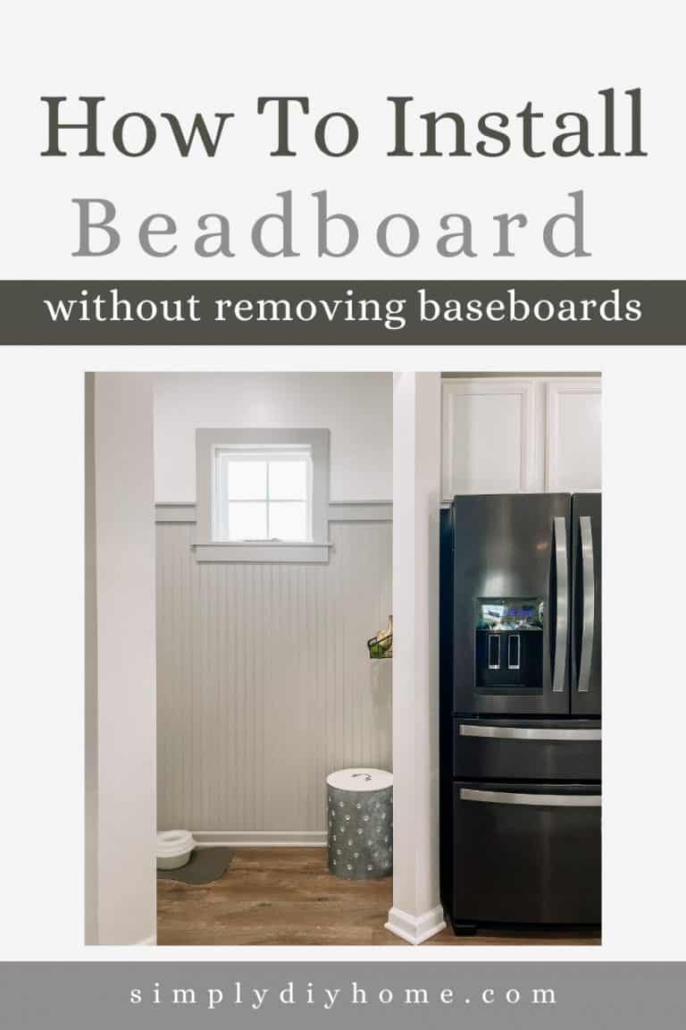 How to install beadboard on top of trim