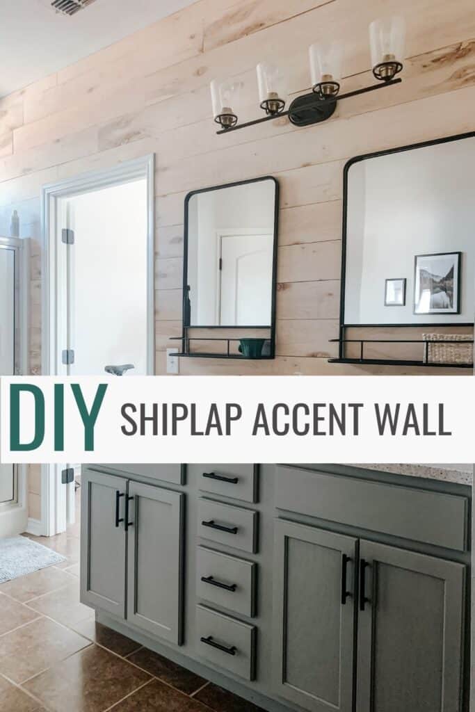 DIY shiplap accent wall