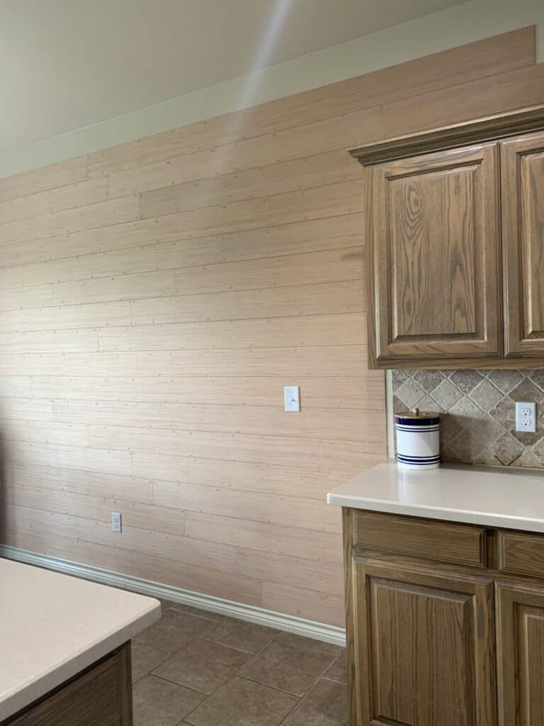 DIY shiplap accent wall: plywood shiplap