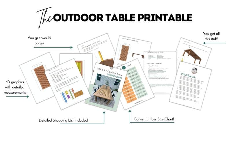 outdoor table woodworking plans. 