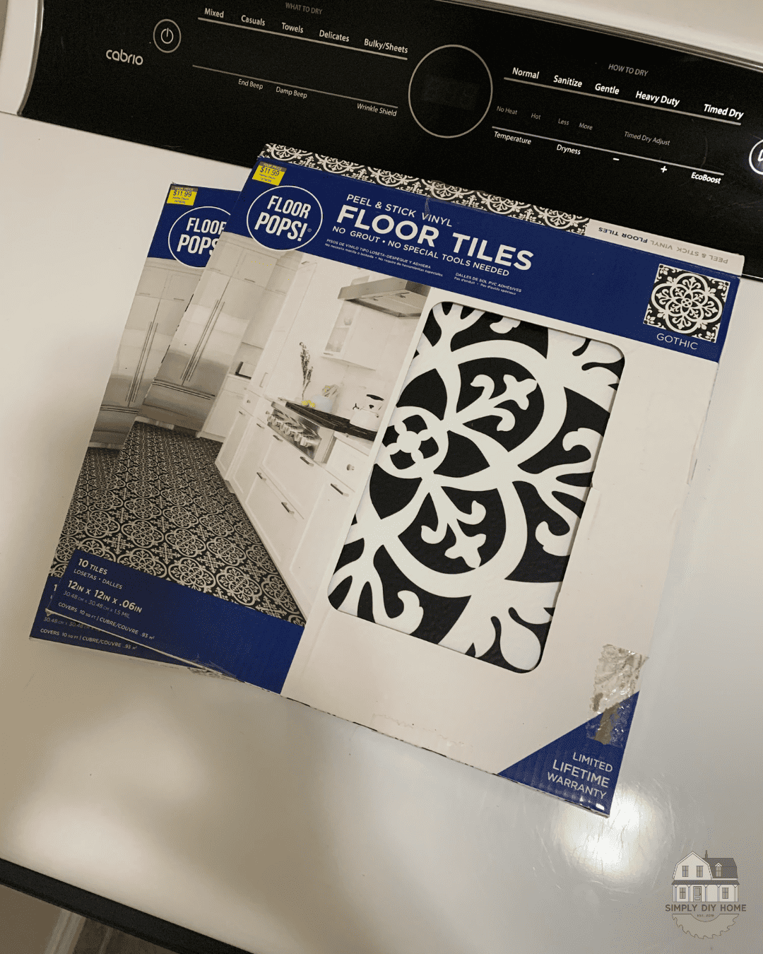 Small Laundry Room Makeover: Budget Friendly Peel and Stick Wall Tile ...