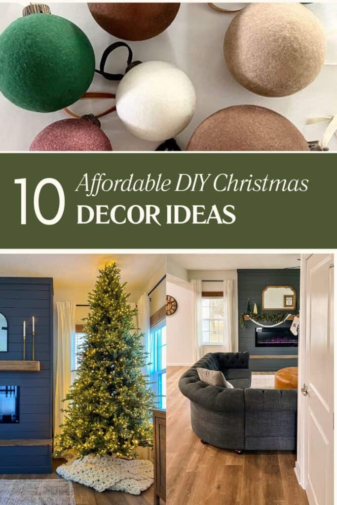 DIY Christmas Decor ideas pinterest pin. 