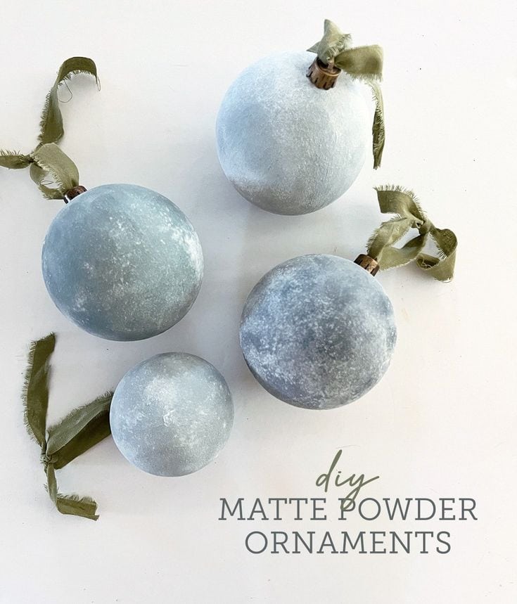 Diy matte powder ornaments. 